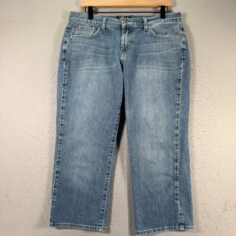 Vintage Lucky Brand Dungarees Classic Rider Cup Jeans Women 14x32 Blue Lightwash